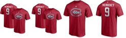 Fanatics Men's Maurice Richard Red Montreal Canadiens Authentic Stack Retired Player Nickname Number T-shirt